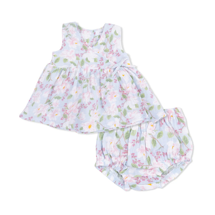 Angel Dear Magnolias Dress and Bloomer