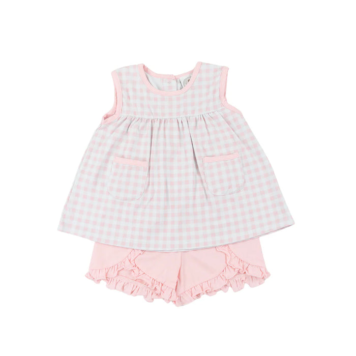 Cypress Row Classic Gingham Pink Short Set