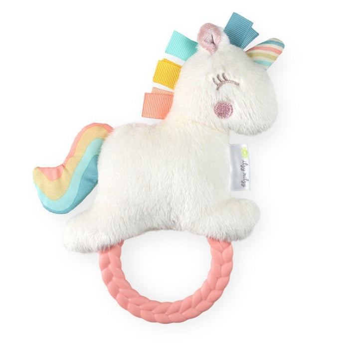 Itzy Ritzy Rattle Pal Plush Rattle with Teether | Unicorn