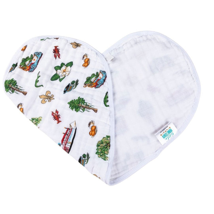 Little Hometown Louisiana Baby Burp and Bib