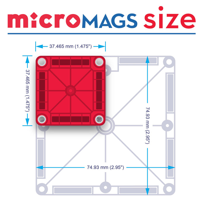Magna-Tiles MicroMAGS 26pc Travel Set