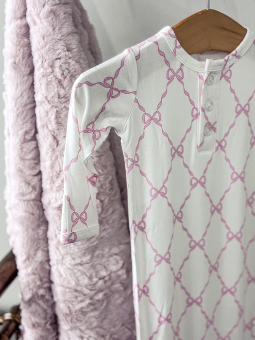 Weisinger Designs Bow Trellis Baby Gown
