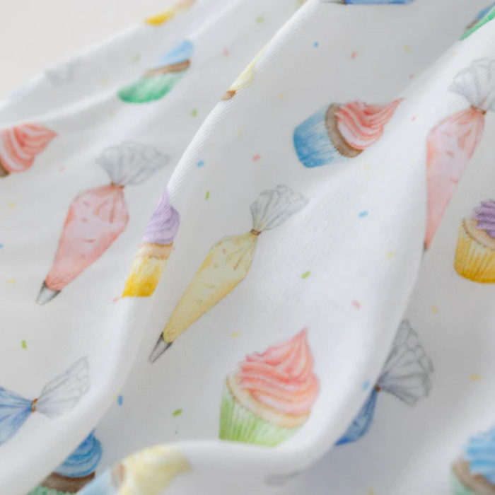 Nola Tawk Frosted Happiness Shoulder Tie Onesie