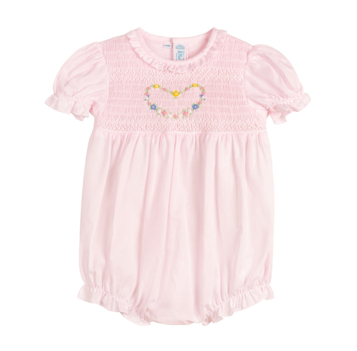 Feltman Bros Girls Smocked Heart Romper