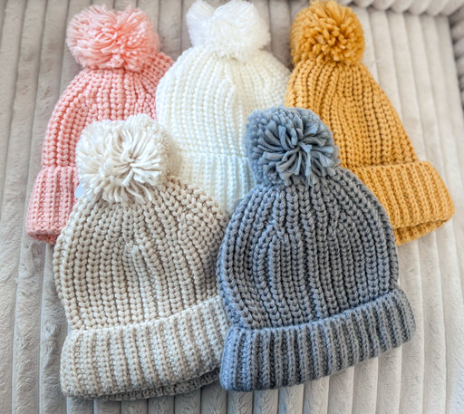 Brixy/Sugar & Maple Knit Pompom Hat - Cullen's Babyland & Playland
