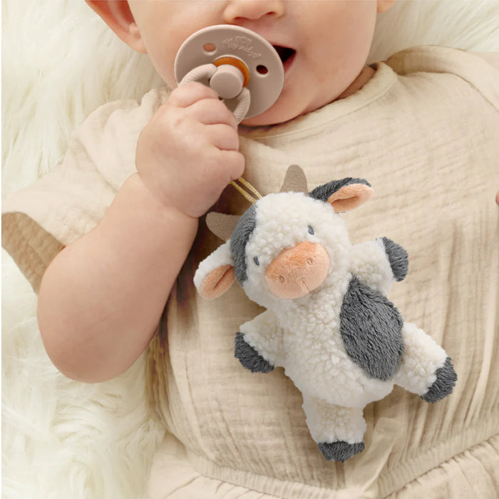 Itzy Ritzy Bitzy Pal Natural Rubber Pacifier & Lovey | Carmen the Cow
