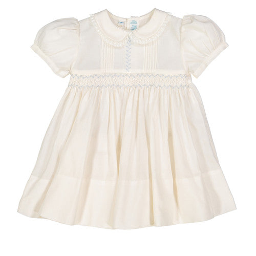 Feltman Brothers Ivory Vintage Smoked Dress - Cullen's Babyland & Playland