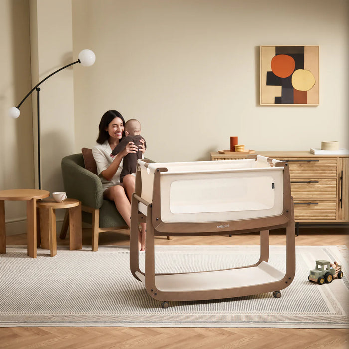 Snuz Pod Bedside Bassinet - Walnut