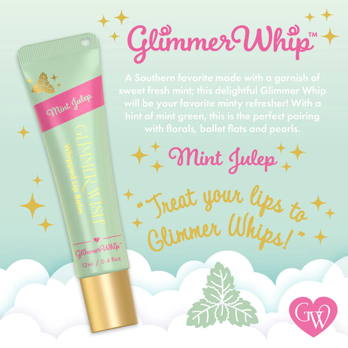 Glimmer Wish Whip Lip Balm- Surprise Flavor ( Free Puff Keychain Included)