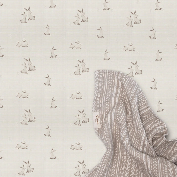 Crane Baby Organic Cotton Bunny Fitted Crib Sheet