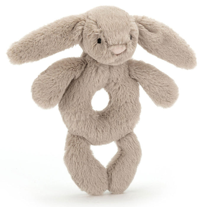 Jellycat Bashful Pink Bunny Ring Rattle