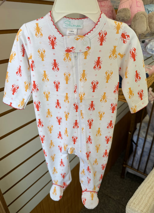 Cotton Peru Louisiana Crawfish Footsie w/Zipper - Cullen's Babyland & Playland