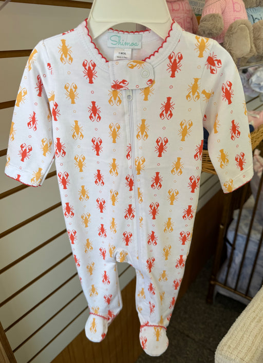 Cotton Peru Louisiana Crawfish Footsie w/Zipper - Cullen's Babyland & Playland