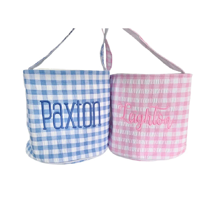 Zsa Zsa & Lolli Easter Basket Blue Gingham