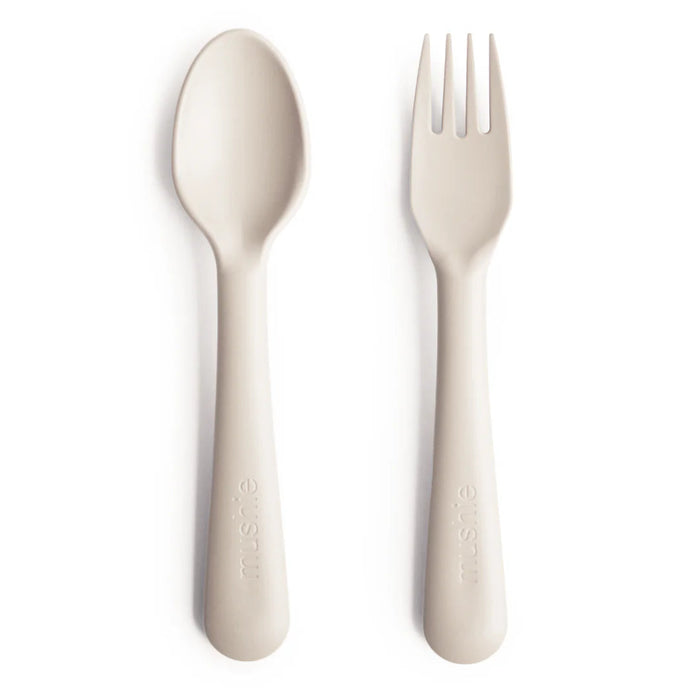 Mushie Dinnerware Fork & Spoon Set - Cullen's Babyland & Playland