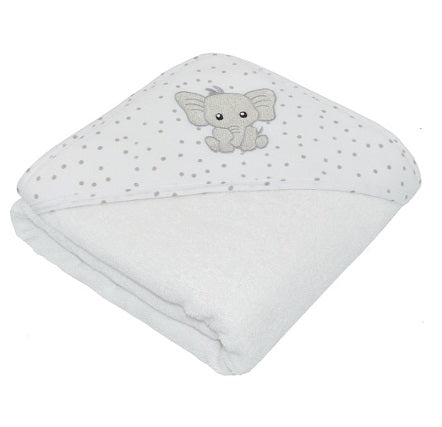 Living Textiles Pitter Patter Elephant Hooded Towel