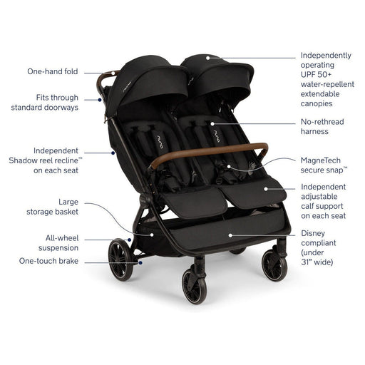 Nuna TRVL Dubl Stroller - Cullen's Babyland & Playland