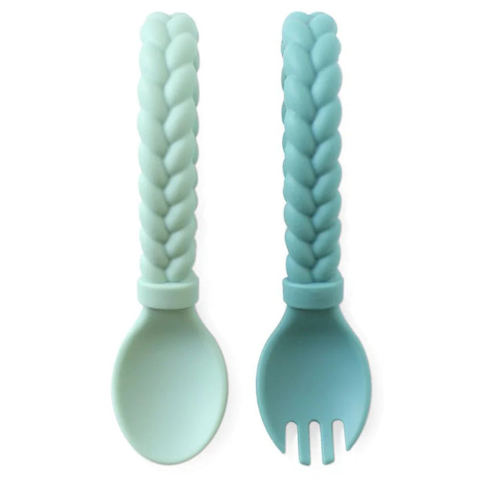 Itzy Ritzy Sweetie Spoons Silicone Baby Fork + Spoon Set
