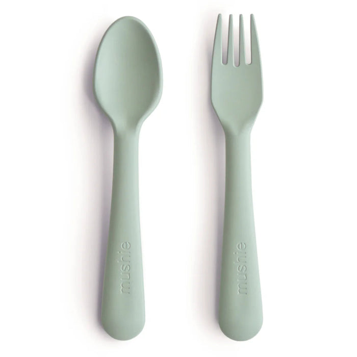 Mushie Dinnerware Fork & Spoon Set - Cullen's Babyland & Playland