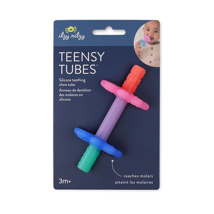 Itzy Ritzy Teensy Tube Teether | Pink Rainbow