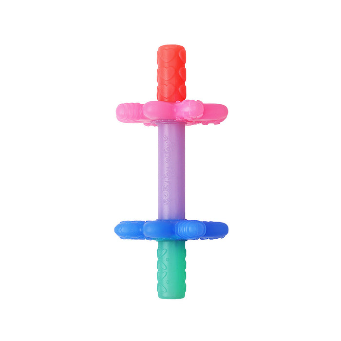 Itzy Ritzy Teensy Tube Teether | Pink Rainbow