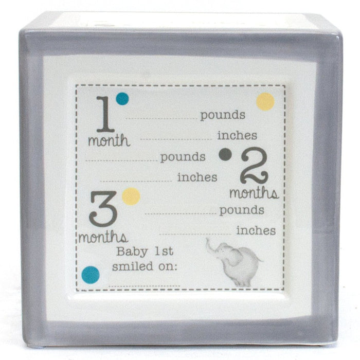 Child To Cherish Announcement Block To Grow On - Grey