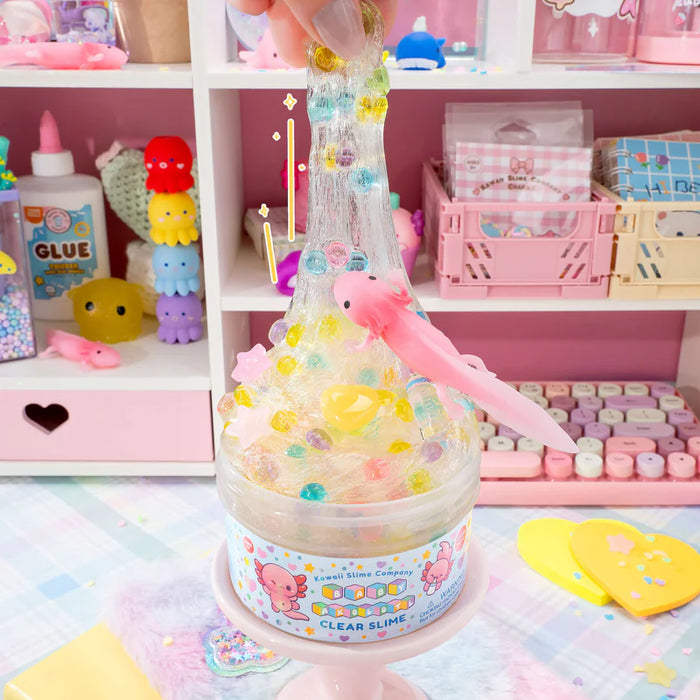 Kawaii Baby Axolotl Clear Slime