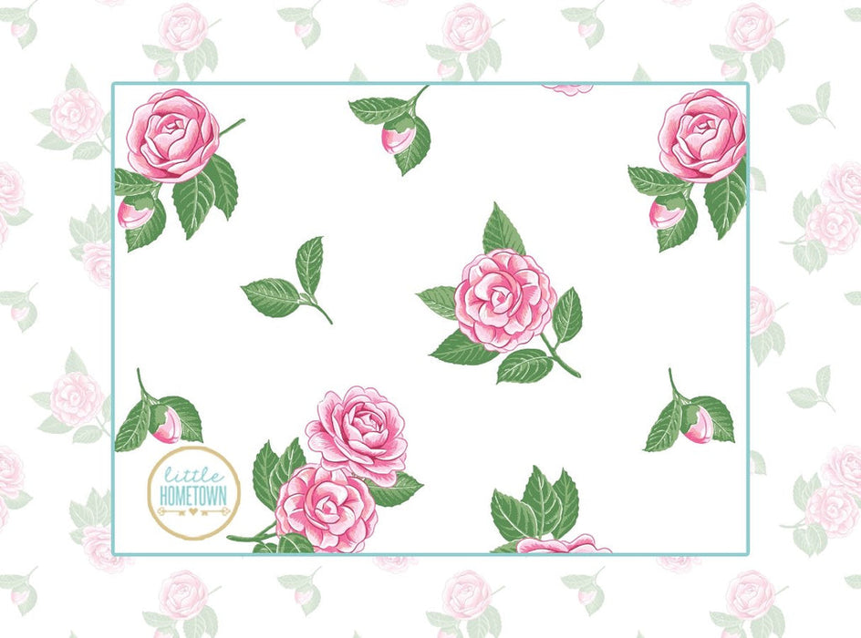 Little Hometown Camellia Burp & Bib