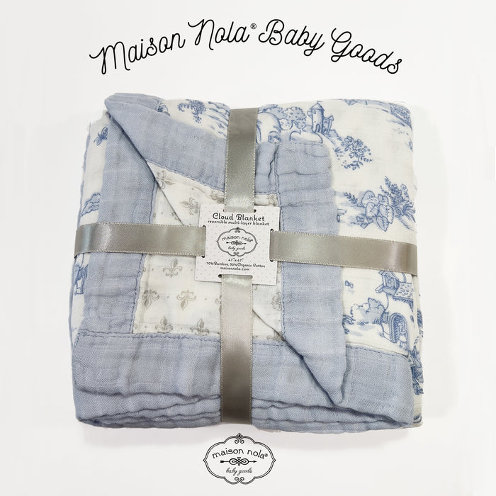 Maison Nola Storyland Cloud Blanket | Toile Blue