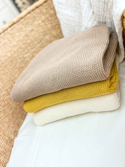 Zsa Zsa & Lolli Naptime Cotton Blanket -Gold
