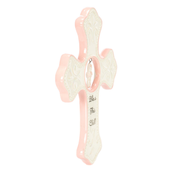 Demdaco Pink Hanging Cross - Cullen's Babyland & Playland