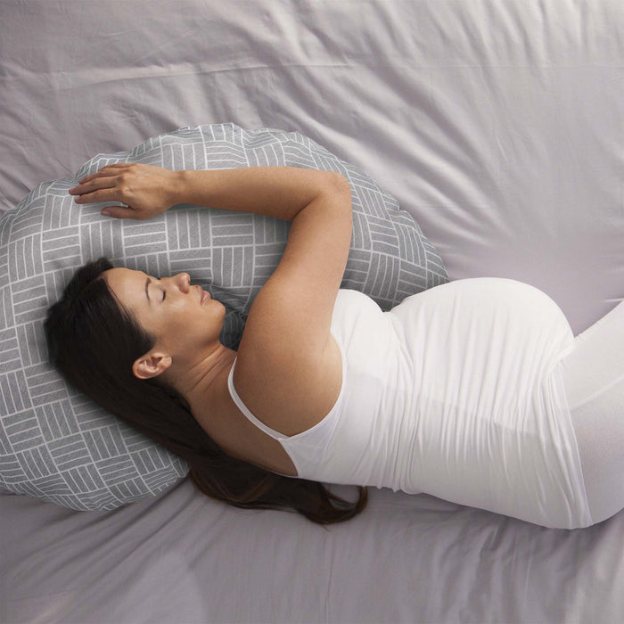 Boppy Cuddle Pregnancy Pillow | Gray Basket Weave