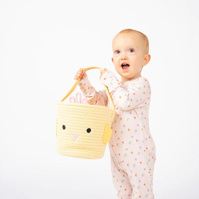 Yellow Chick Rope Basket