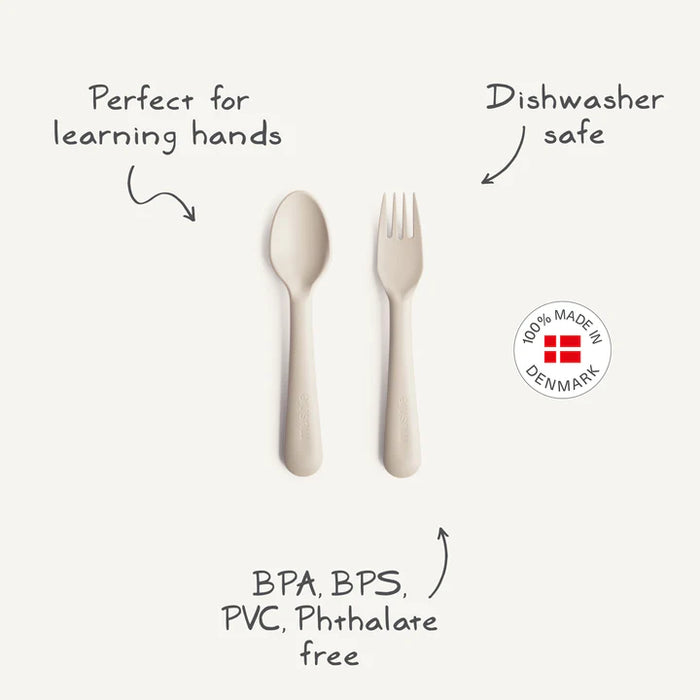 Mushie Dinnerware Fork & Spoon Set - Cullen's Babyland & Playland