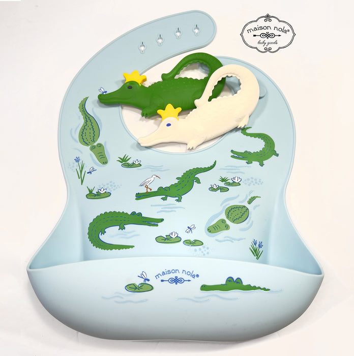 Maison Nola Gator Silicone Bib