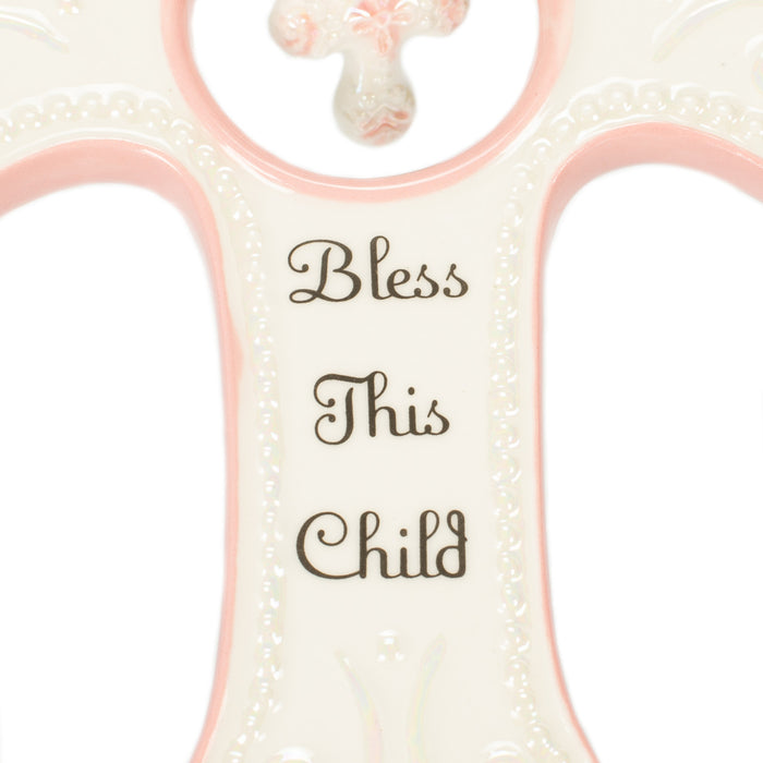 Demdaco Pink Hanging Cross - Cullen's Babyland & Playland