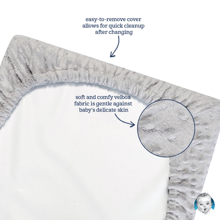 Gerber Grey Minky Dot Pad Cover