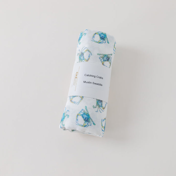 Nola Tawk Catching Crabs Muslin Swaddle Blanket