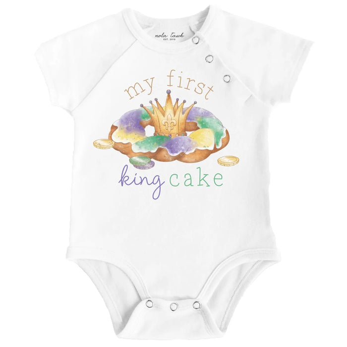 Nola Talk My First King Cake Onesie