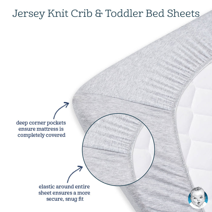 Gerber White Knit Crib Sheet