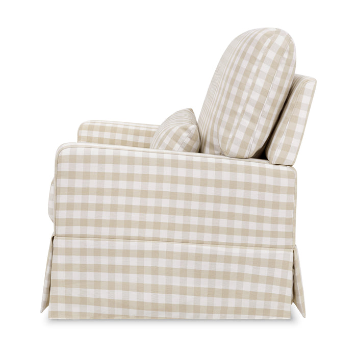 Namesake Crawford Pillowback Chair and a Half Comfort Swivel Glider
