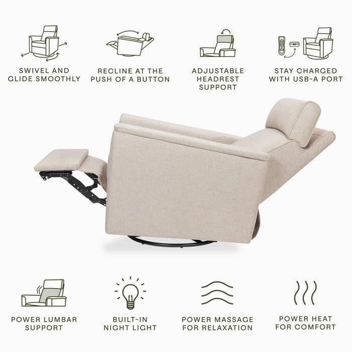 Namesake Willa Deluxe Power Recliner and Swivel Glider with Heat & Massage
