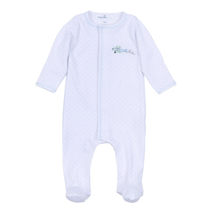 Magnolia baby Take Flight Embroidered Footie