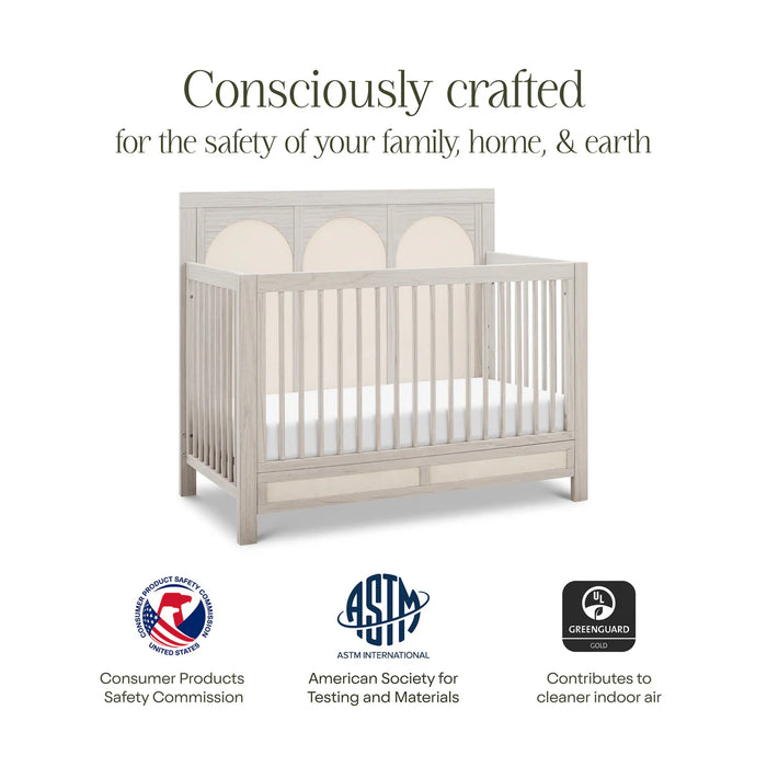 Eloise 4n1 Crib -White Driftwood w/Pearl Eco Weave