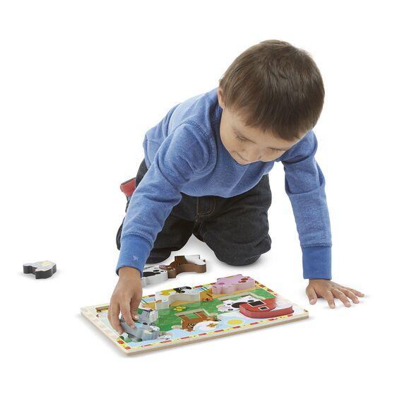 Melissa & Doug Chunky Puzzle Farm animals
