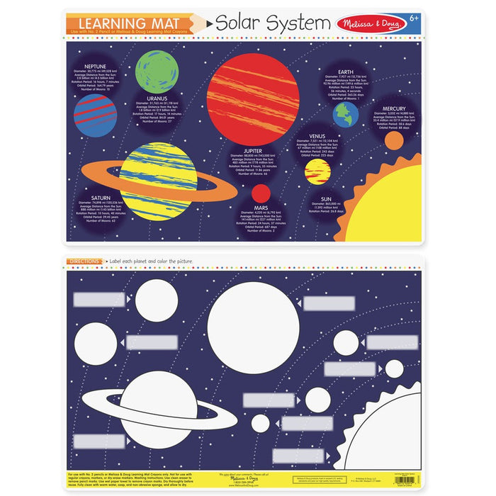 Melissa & Doug Learning Mat - Solar System