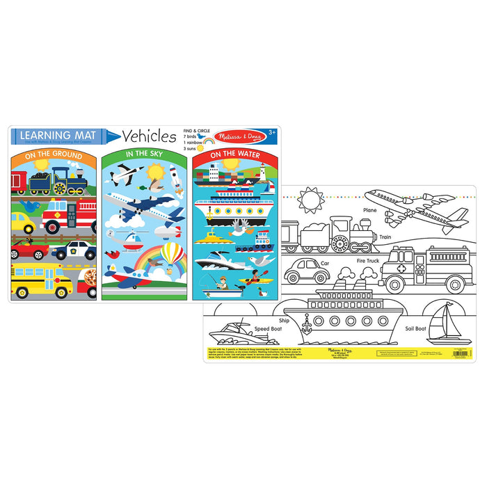 Melissa & Doug Learning Mat Vehicles
