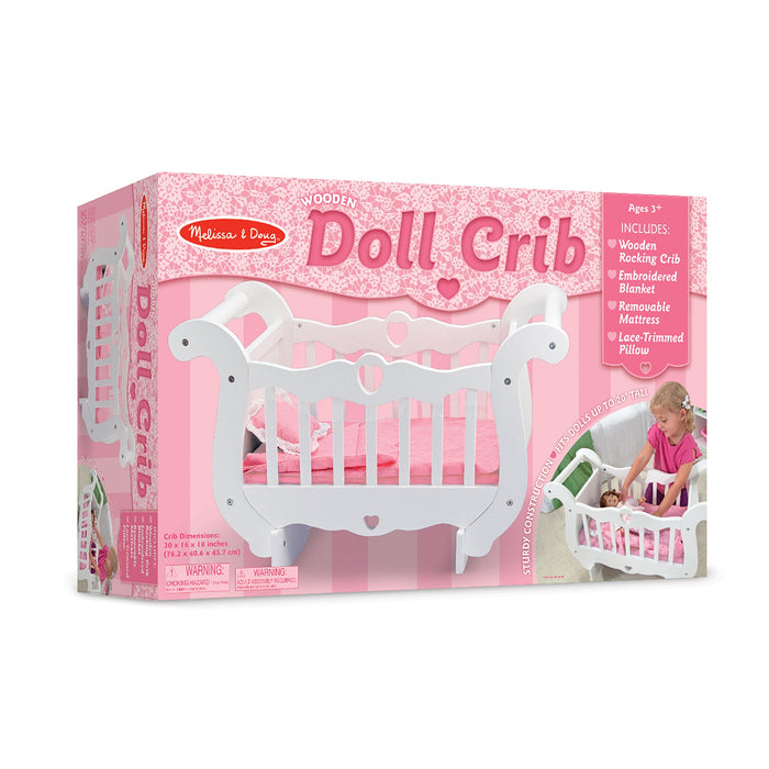 Melissa & Doug Wooden Doll Crib