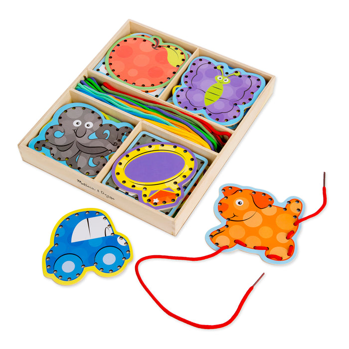 Melissa & Doug Wooden Alphabet Lacing Cards