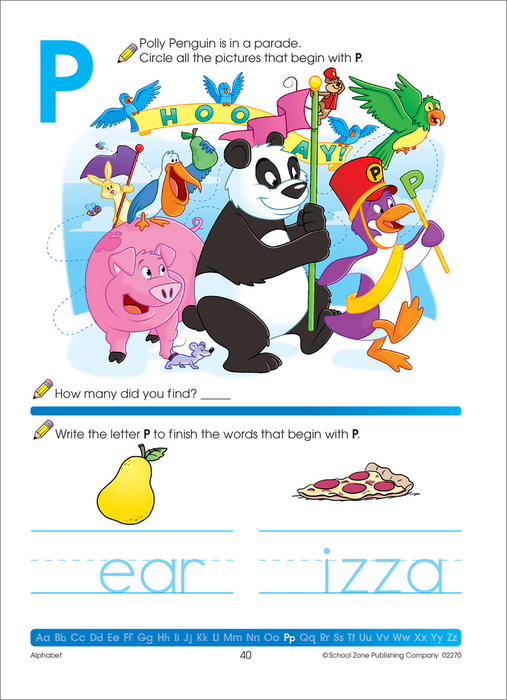 School Zone Alphabet Workbook